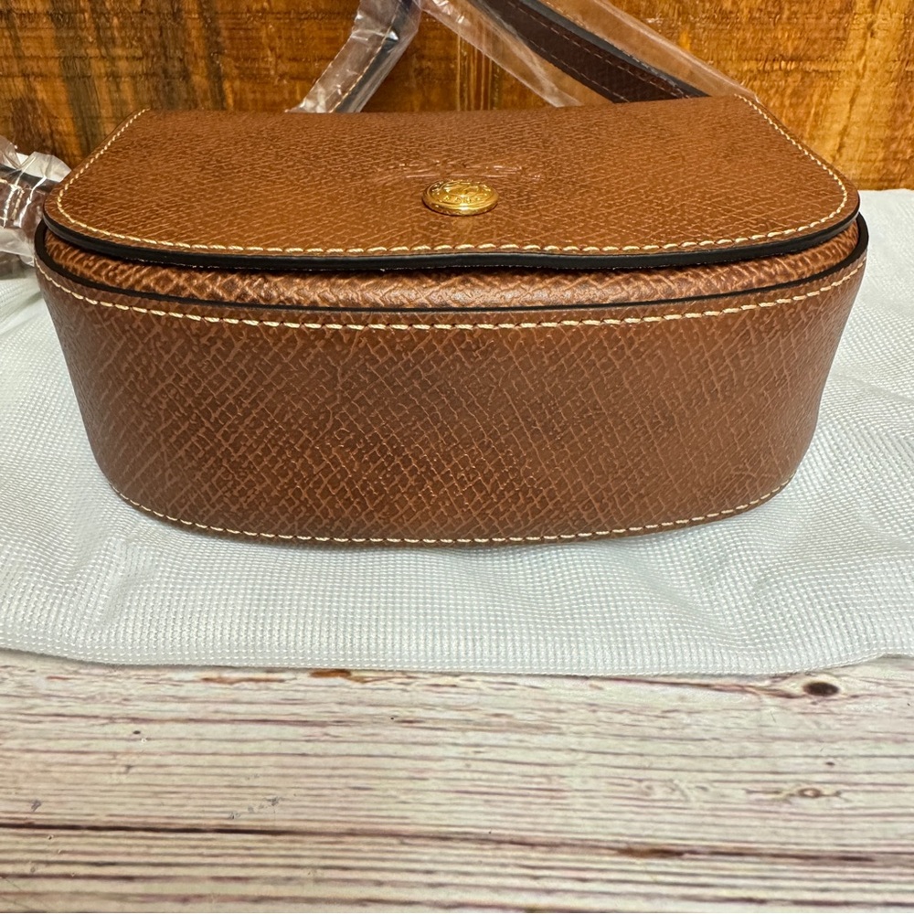 Longchamp Épure Small Leather Crossbody Bag - Brown - Picture 10 of 13